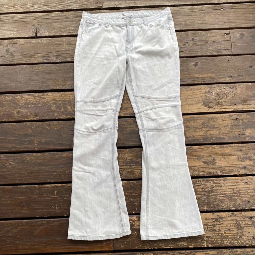 free people wide leg flare button jeans